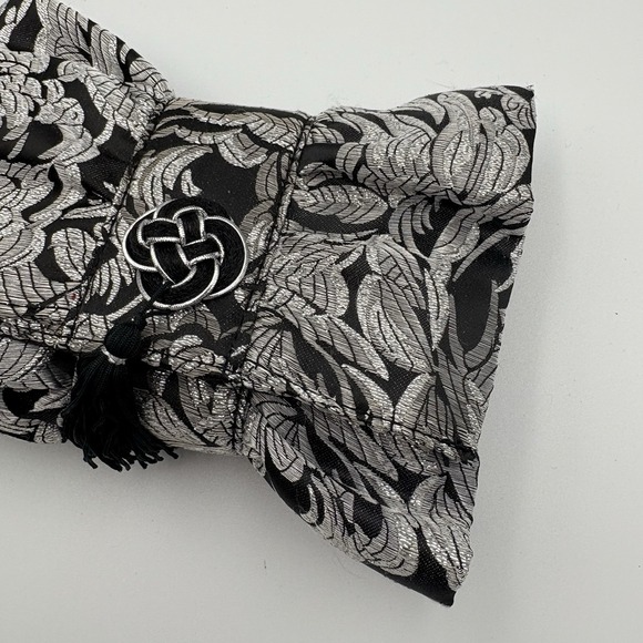 White House Black Market Silver and Black Clutch - Picture 2 of 9